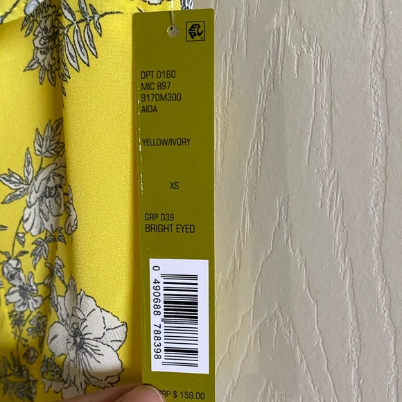 NWT Gianni Bini Aida Floral Print Off-the-Shoulder Button Front Midi Dress Sz XS - Picture 6 of 13